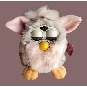 VTG 1998 Tiger Electronics FURBY Model 70-800 Gray & Pink W/ Black Spots LOOSE